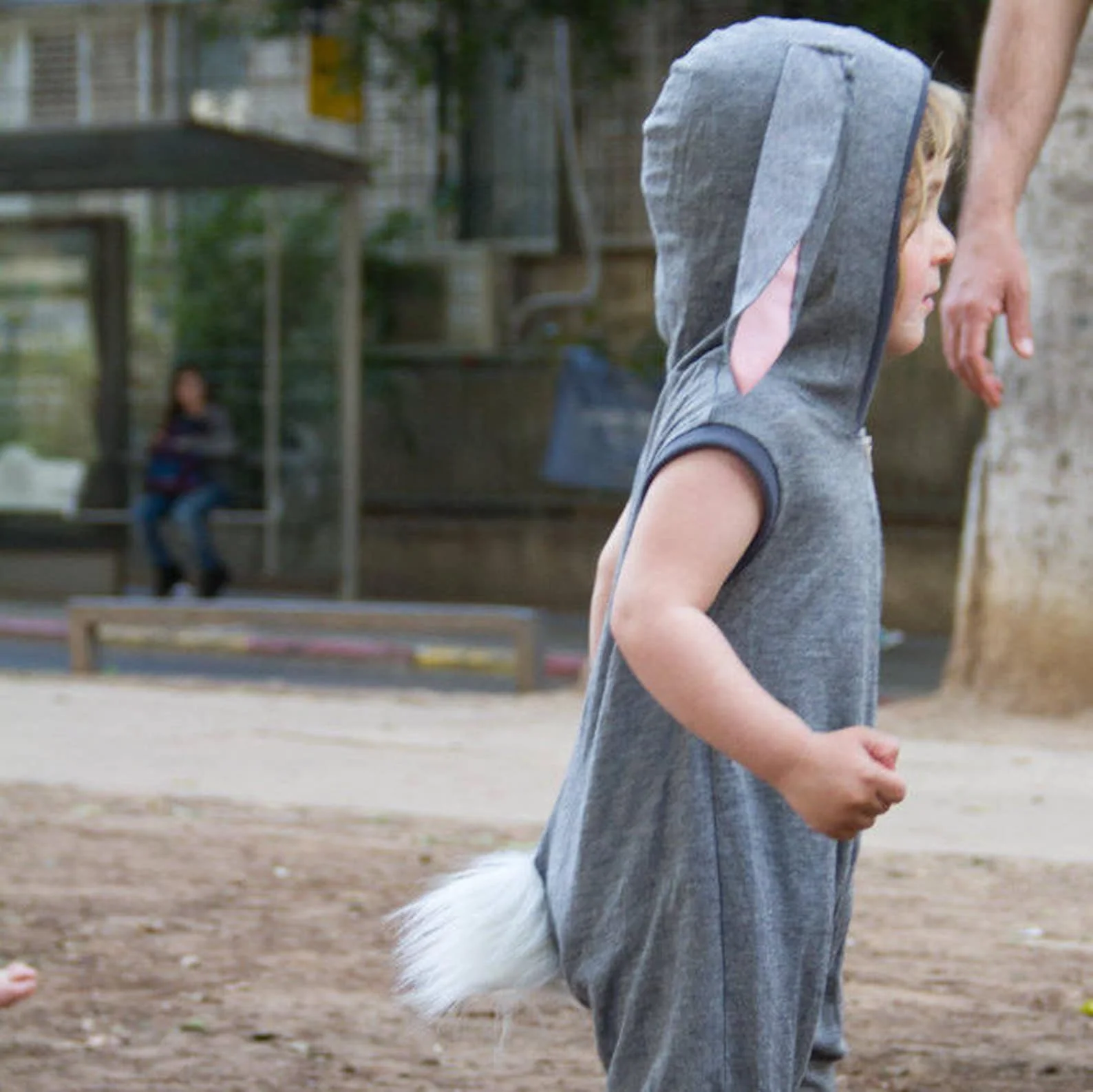 Bunny Soft Gray Romper - Image 3