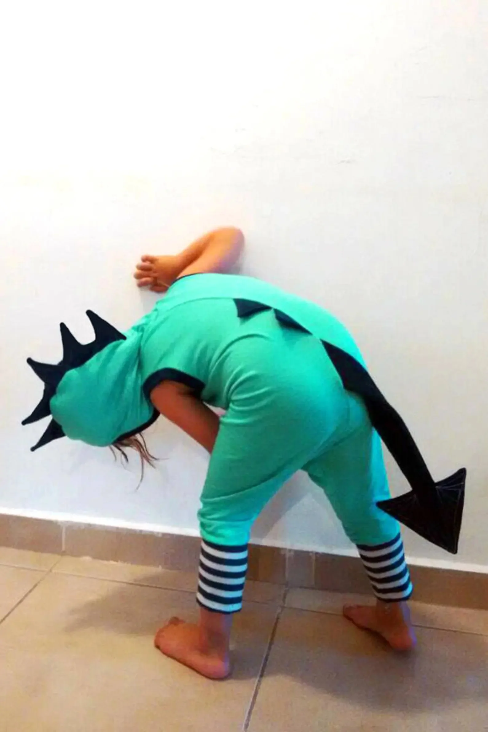 Green Blue Dragon Halloween Costume - Image 2