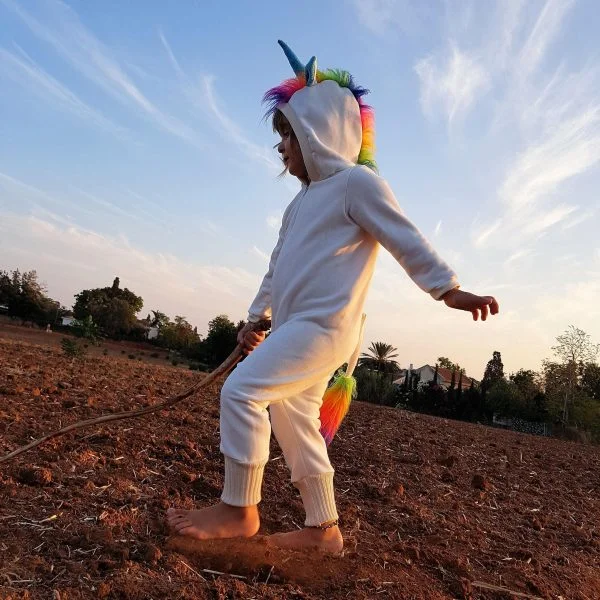 Rainbow Mane and Tail Unicorn Costume for Kids and Babies