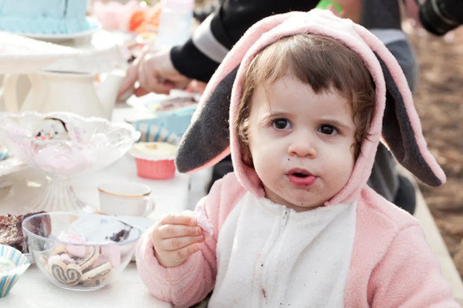 Pink Bunny Jumpsuit Costume - Image 2